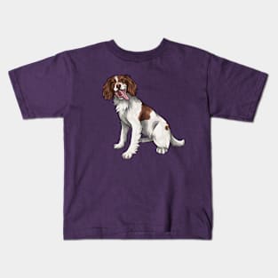 Cute English Springer Spaniel Dog | Red and White Kids T-Shirt